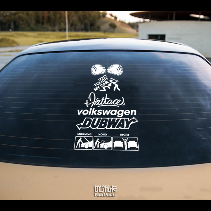 Udecorated Kahellaflush Car Stickup Personality Creative Car Graffiti Side Door Post Body Post Body Post Stickup Glistening