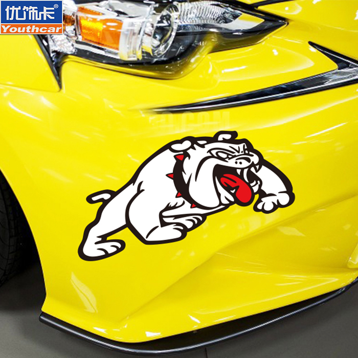 Youxiaka evil dog car stickers Front and rear bumper wheel eyebrow side door cover block scratches Decorative car stickers reflective patches