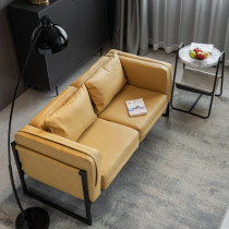 Modern Pole Minimalist Tech Cloth Double Trio Sofa Small Family Type Living Room Bedroom Apartment Rental Room Light Lavish Internet Red