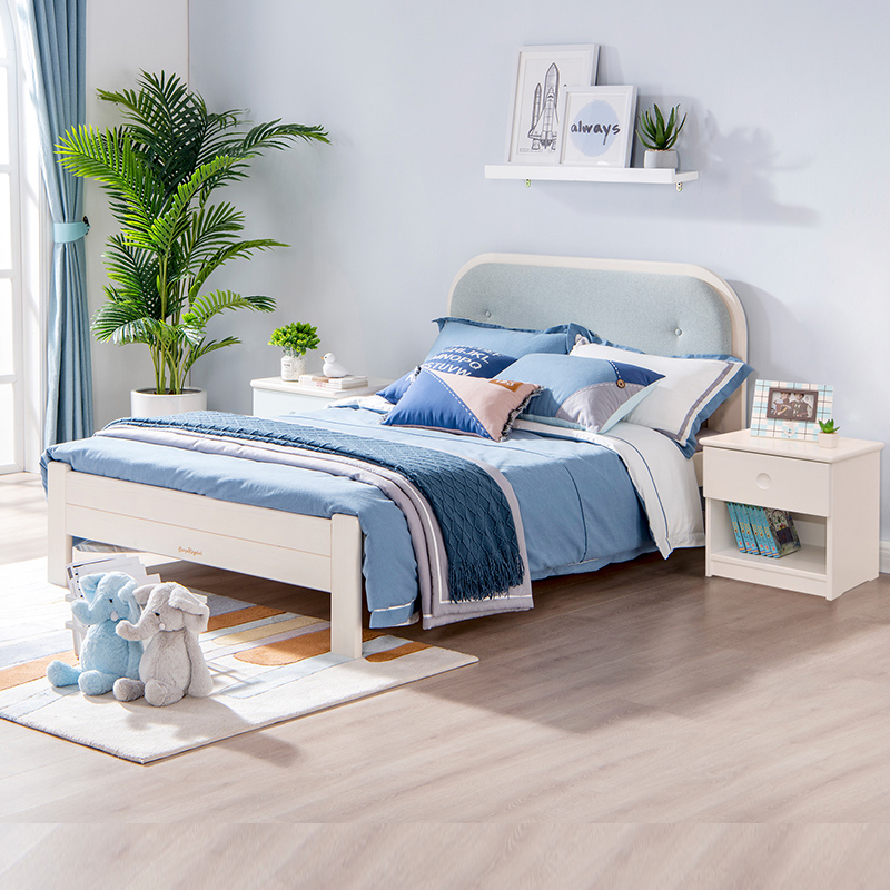 Songbao Kingdom all solid wood children's bed modern minimalist 1 2m boy girl single bed environmental protection furniture TC035