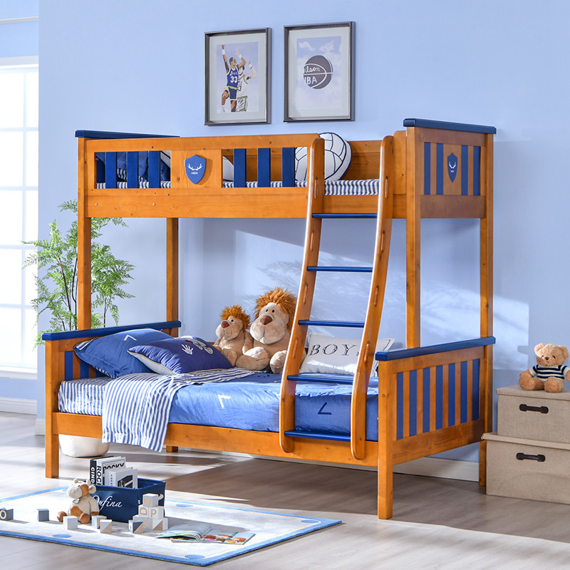 Songbao Kingdom solid wood bed high and low mother bed wooden bed simple double-layer children's bed TC906 upper and lower bunks