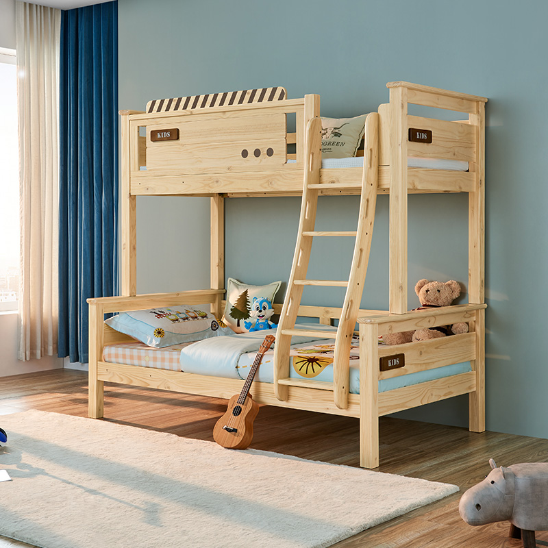 Pine Castle Kingdom all solid wood high and low bed bunk bed children's small apartment solid wood bunk bed children's bed TC912