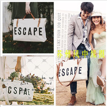 Wedding photography props creative travel location props European and American fashion classic travel bag shoulder personality satchel