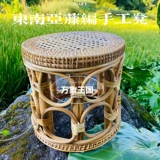 Спочечный цилиндрический и высокий табурет ручной работы ручной работы в ручной работы, табуретки, табуретки, тканые круглые табуретки табурета ротанного табурета и кофейный столик