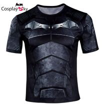 New Batman Cos Bruce Wayne Erventure T-shirt short sleeve cosplay costume corner color play