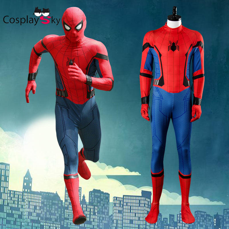 Spider-man hero returns cos spiderman jumpsuit battle suit Full movie COSPLAY costume