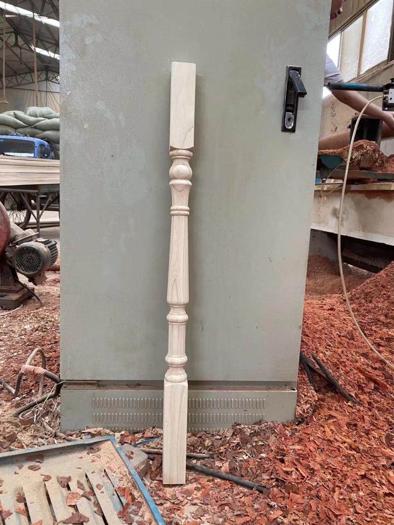 No Shuiluliu (white wax wood) small column large column white stubble 1 No. 2 solid wood upright post armrest railing splicing