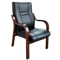 Office conference chair chess and card room special mahjong table chair high back boss chair solid wood armrest four-legged special offer