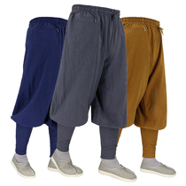 Good edge monk pants leggings-free pants Spring and autumn and winter linen thickened cotton pants Monk pants Cotton and hemp short coat pants