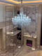 French-Style Villa Duplex Living Room Large Chandelier Crystal Chandelier for Mid-Floor Lobby Designer Apartment Crystal Candle Lamp