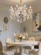 French-Style Light Luxury Crystal Chandelier for Living Room, Simple Modern Luxury Duplex Villa, High-Ceiling Hall Cream-Colored Candle Lamp
