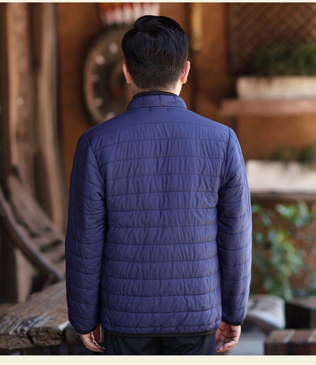 Mùa đông trung niên nam cổ áo dày cotton áo bố cộng với áo khoác cotton nhung trung niên ấm áo khoác nam áo kaki nam