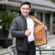 Cổ áo trung niên nam mới và quần áo độn bông nhung Quần áo trung niên áo khoác rộng cha tải áo khoác cotton ông già
