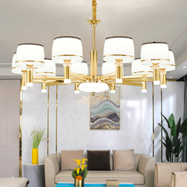 The new Nordic Golden Chandelier Lamp Modern and Simple Atmospheric Restaurant Light and Home Dustproof House Lamps