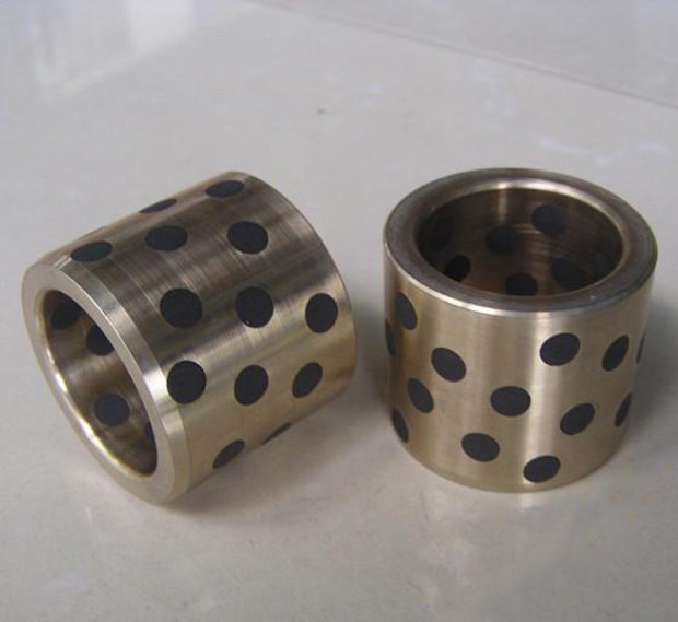 JDB solid inlaid graphite self-lubricating oil bearing graphite copper sleeve inner diameter 20MM guide sleeve oil-free bushing