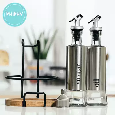 Non-glass bottle stainless steel engine oil pot is leak-proof cruet tank you cu guan household kitchen soy sauce cruet