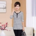Áo sơ mi nữ đáy mùa hè và mùa thu cotton của phụ nữ trung niên 40-50 tuổi đầm cho người trung niên u40 Phụ nữ cao cấp