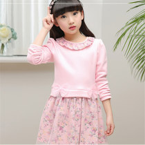 Childrens summer dress 2021 Korean version of foreign girl cotton net gauze children flower short sleeve princess skirt tide