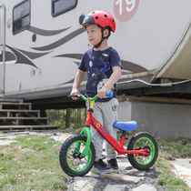 Qi Doll childrens balance car baby slide car with brakes 1-3-6 years old toy boy girl red fireworks