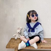 Демисезонный пуховик, накидка с буквами, детская толстовка, детский комплект, топ, 2020, в западном стиле, в корейском стиле