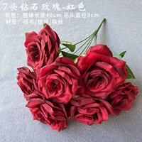 7 Diamond Roses-Red