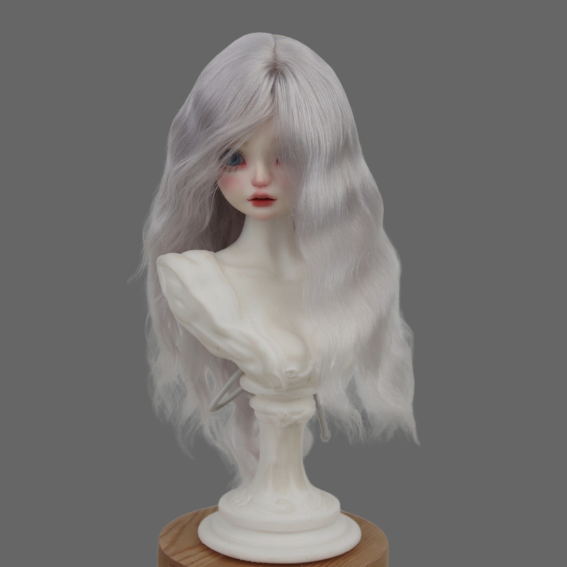 Li's Overseas Bjd Wig, Sizes 3/4/6, Mohair, Realistic Scalp, Hairline with Bangs, Long Hair Base