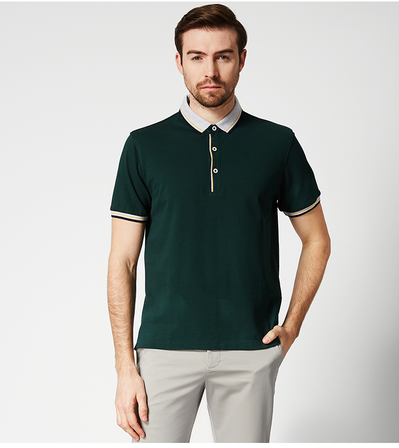 Satchi Sha Chi Ve Áo ngắn tay áo T-Shirt nam kinh doanh bình thường bông nam polo áo mùa xuân và mùa hè sản phẩm mới