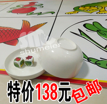 Fish shrimp crab color dice Money gourd chicken special ceramic screen cup Hand screen cup Dice cup color cup plate bowl