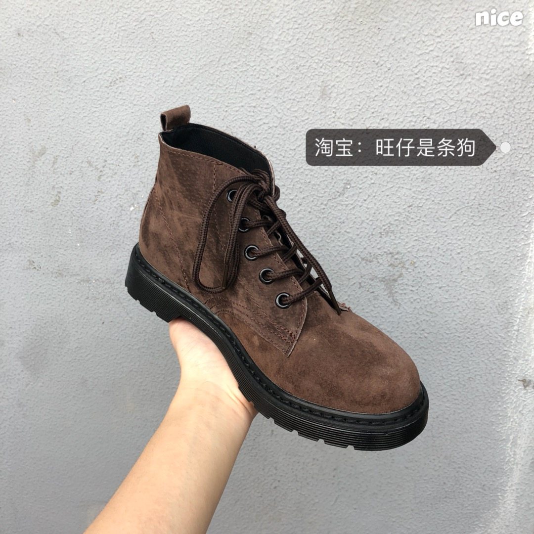 2020 frosted Inron lacing flat-bottomed locomotive short boots Knight Army boots Martin boot lovers male and female tides