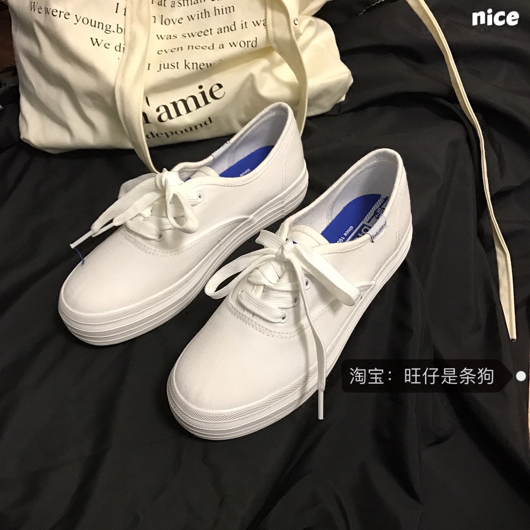 2022 new style a pair of ten thousand years all-match micro-thick bottom heightening straps small white shoes small black shoes street shooting canvas shoes women