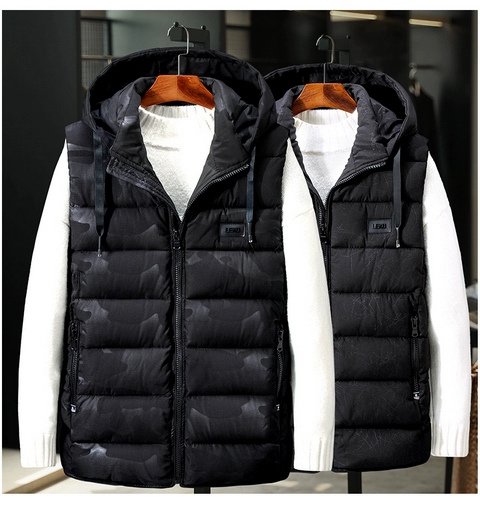 Áo vest cotton mùa thu và mùa đông nam rộng cỡ lớn cộng với phân bón để tăng thêm 200-300 kg vest vest cotton lớn áo ba lỗ tập gym nam