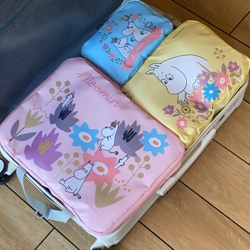 Japanese-Style Cartoon Moomin Travel Storage Three-Piece Set Suitcase Portable Organizer Bag Underwear Hand-Held Lightweight Packing Bag Japanese-Style Cartoon Moomin Travel Storage Three-Piece Set Suitcase Portable Organizer Bag Underwear Hand-Held Lightweight Packing Bag