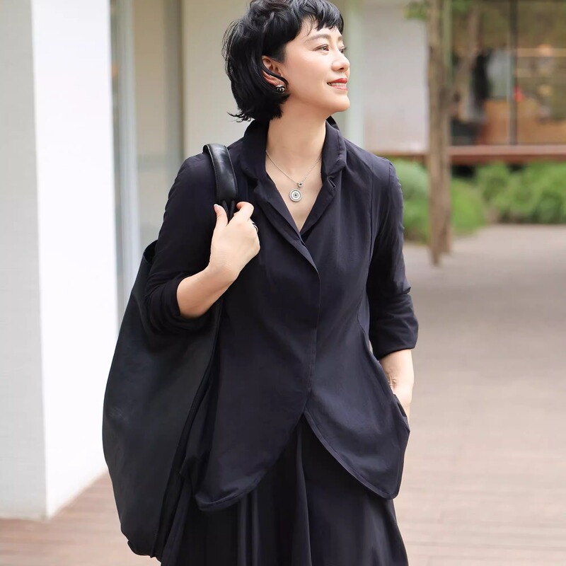 Looking Forward to It | Designer Style Retro Chic Small Lapel Niche Waist-Cinching Top Jacket Looking Forward to It | Designer Style Retro Chic Small Lapel Niche Waist-Cinching Top Jacket
