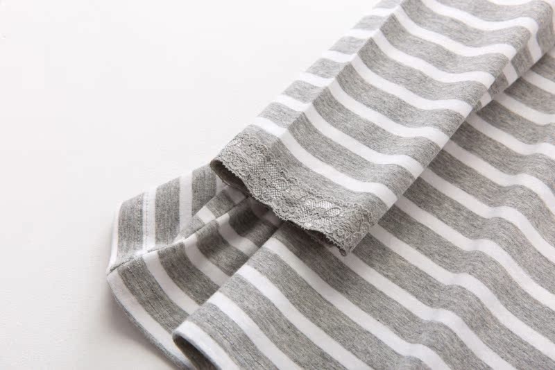 Bộ đồ ngủ kiểu Nhật Bản đồ lót nữ mùa thu đông dài tay cotton miễn phí mặc áo ngực sọc đơn giản thoải mái phục vụ nhà phù hợp đồ ngủ nam