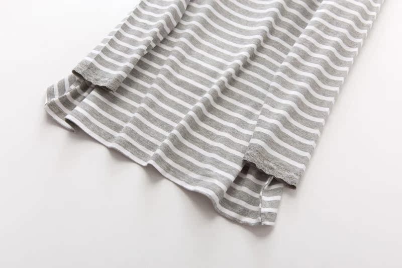 Bộ đồ ngủ kiểu Nhật Bản đồ lót nữ mùa thu đông dài tay cotton miễn phí mặc áo ngực sọc đơn giản thoải mái phục vụ nhà phù hợp đồ ngủ nam