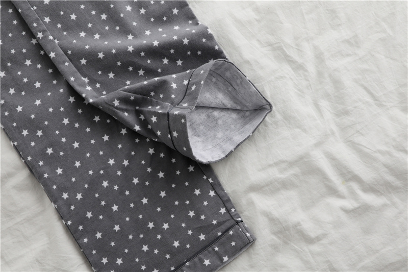 Phong cách Nhật Bản đơn giản mùa xuân và mùa thu sanding đồ ngủ nam mùa thu và mùa đông cotton dài tay flannel mùa đông kích thước lớn phù hợp với dịch vụ nhà đồ bộ mặc nhà bằng vải thun