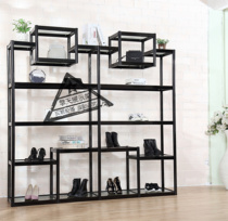 Customized boutique shoe rack shoe store display rack bag display cabinet assembly shelf shoe rack display window