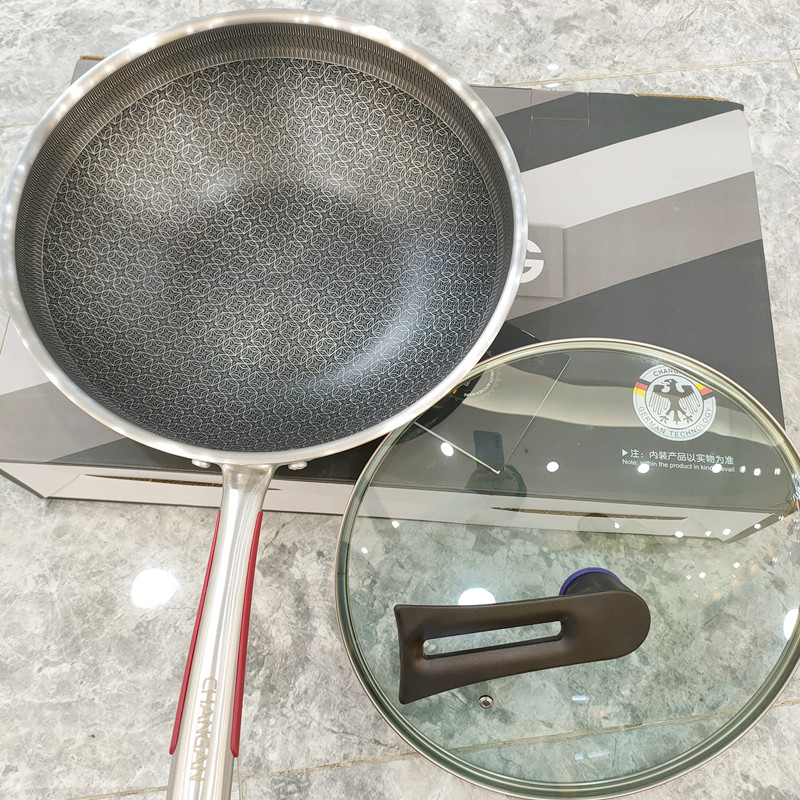 Only 100 expensive German 316 stainless steel 7-layer energy storage steel physical non-stick frying pan