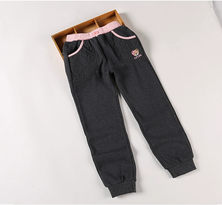 Quần bé gái 2018 thu đông và quần thể thao trẻ em cộng với quần cotton nhung dày cho bé gái Hàn Quốc quần âu quần legging cho bé gái