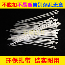 Self-locked nylon tie 4 * 200mm plastic strapping with fixed small pieces