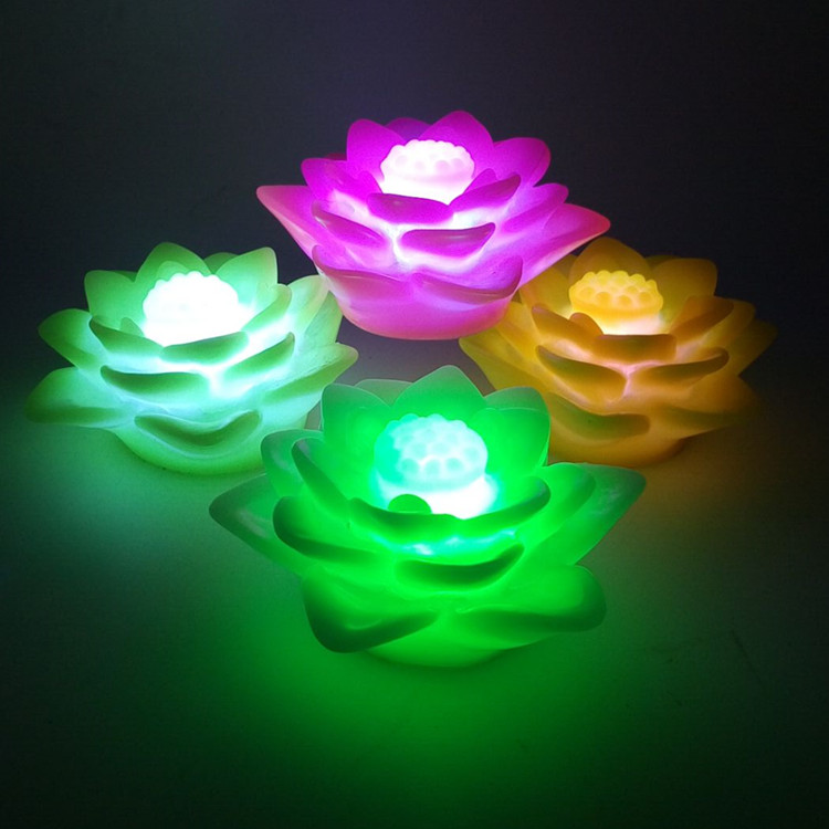 Romantic colorful wishing lotus lamp led lotus night light children's small gift toys wholesale street stall source