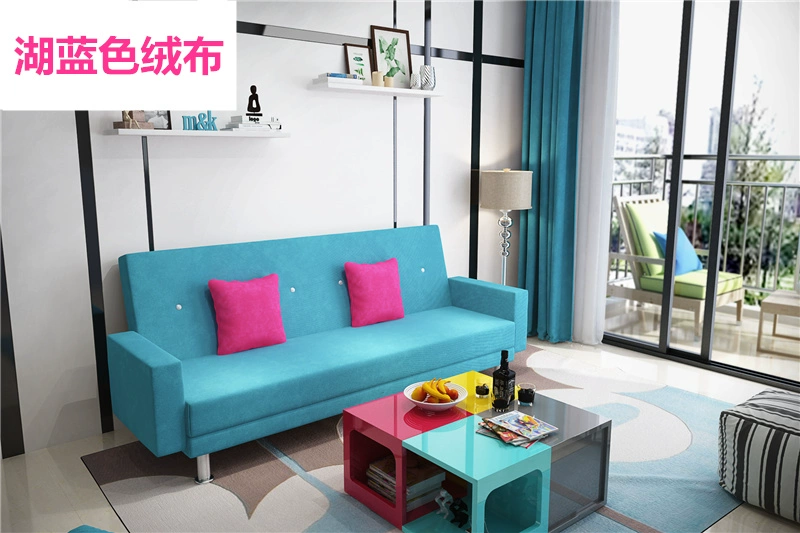 sofa vải hiện đại nhà đơn hộ gia đình sau ba đơn giản nhỏ quán cà phê thời trang phần nhỏ bốn người - Ghế sô pha