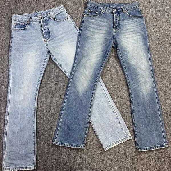 Kenijima Same Style 517 Cleanfit Scimitar Jeans High Street Vibe Style Ice Blue Flared Pants for Men Kenijima Same Style 517 Cleanfit Scimitar Jeans High Street Vibe Style Ice Blue Flared Pants for Men