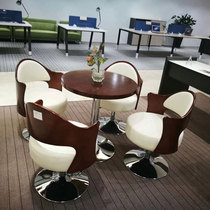 Store sales office negotiation table chair set one table four chairs business reception small round table 2 people 4 round simple modern