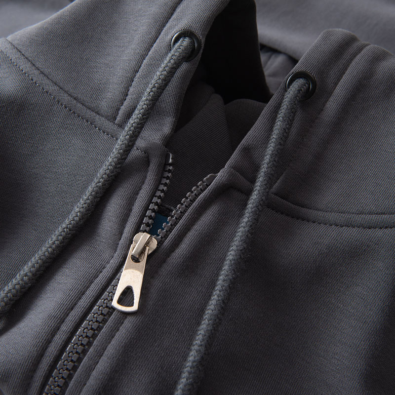 Full Score Recommended Carbon Ash Heavy Pound Tandem Hat Cardio-jersey Loose Casual 100 Hitch Coat Spring Autumn Male and female co-pay