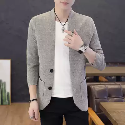 Knitted cardigan men Korean version of 2020 Autumn and Winter new trend thin wear sweater coat men