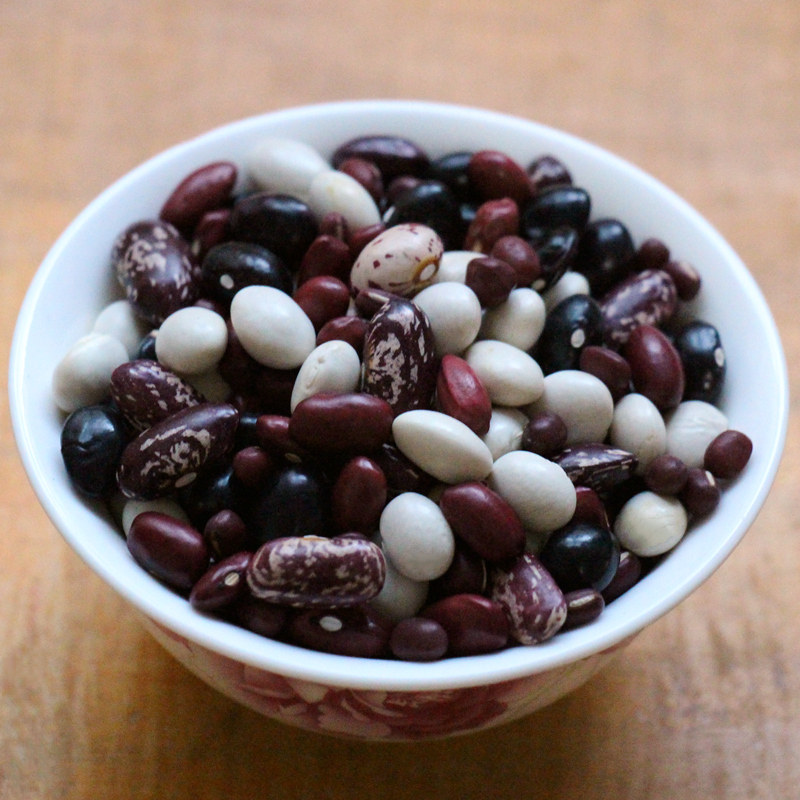 Farmhouse Self-produced cereals Five Valley Bag Composition Black bean Brass beans White Beans White Bean Red Peacock Egg Bean Boiled Porridge Bulk 250g