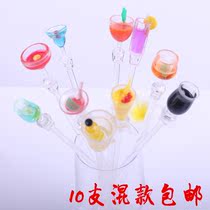 Creative personality honey stick bartender tools milk tea mixing stick cocktail stick plastic mixing stick