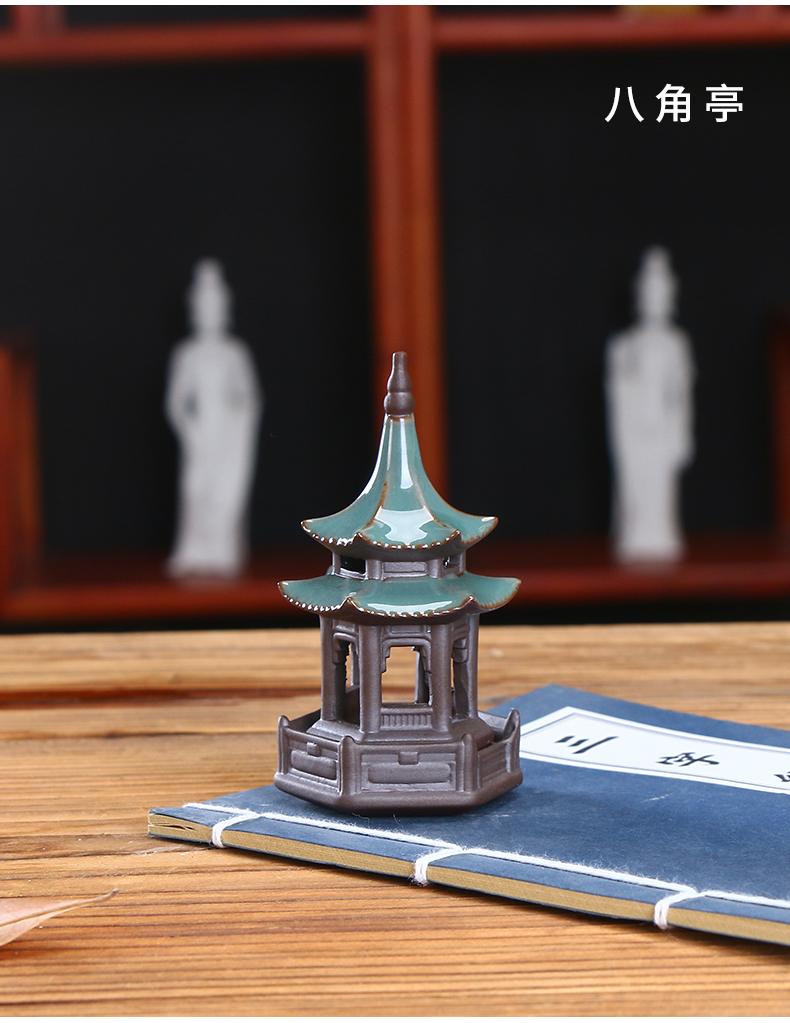 Mini Ge Kiln Tea Pet Hoa Máy tính để bàn Gốm sứ Trang trí nhỏ Zen Nhỏ Monk Micro Cảnh Hoa Lẩu trang trí sân vườn phụ kiện trang trí nội thất