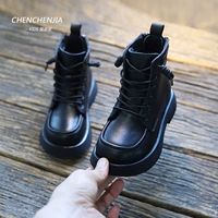 Martens, кожаные демисезонные детские короткие сапоги для мальчиков в английском стиле, 2023 года, тренд сезона, в британском стиле, из натуральной кожи